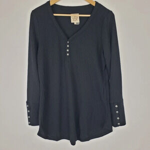 Chaser Waffle Knit V-Neck Henley